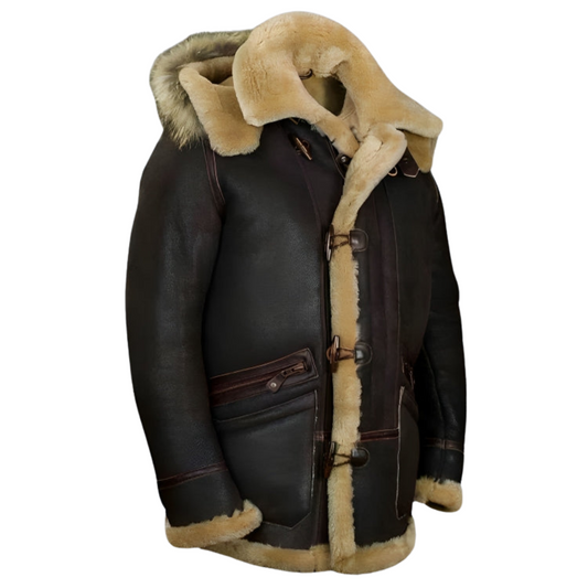 Kyle | Leren winterjas