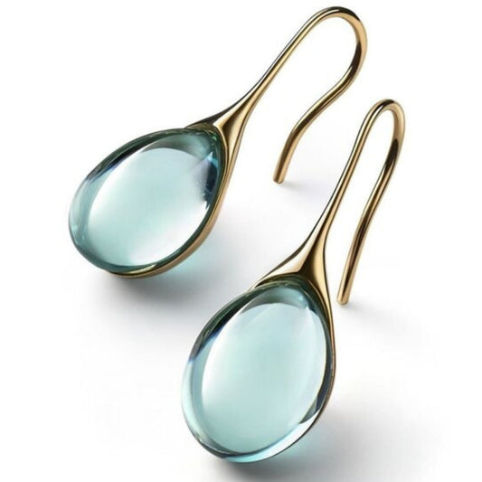 Oorbellen van Goud- en Zilver-kristal