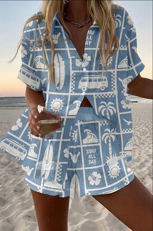 Trenara | Bedrukte 2-delige Zomerset