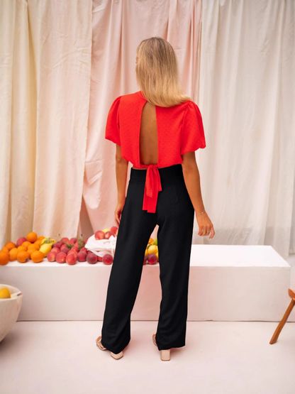 Sofia | Chic crop top met open rug