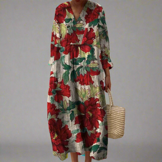Evelyn | Bedrukte Maxi-jurk