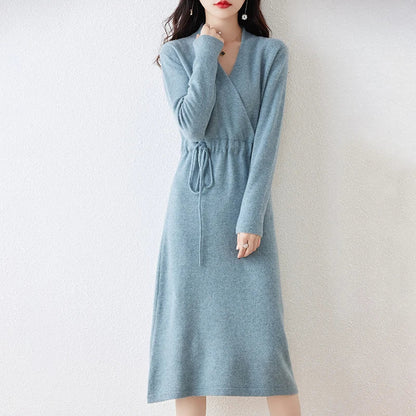Ivanna | Premium Winter V-hals Jurk
