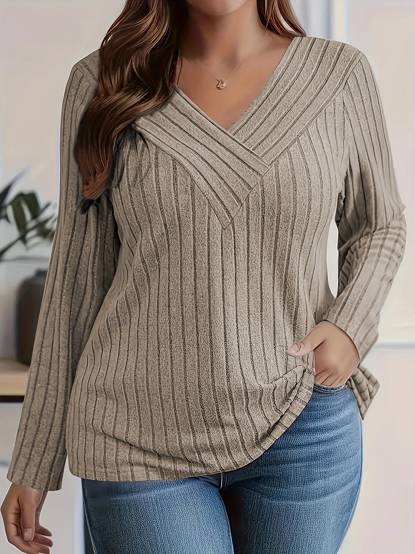 Louise | Geribbelde Lange Mouwen Top
