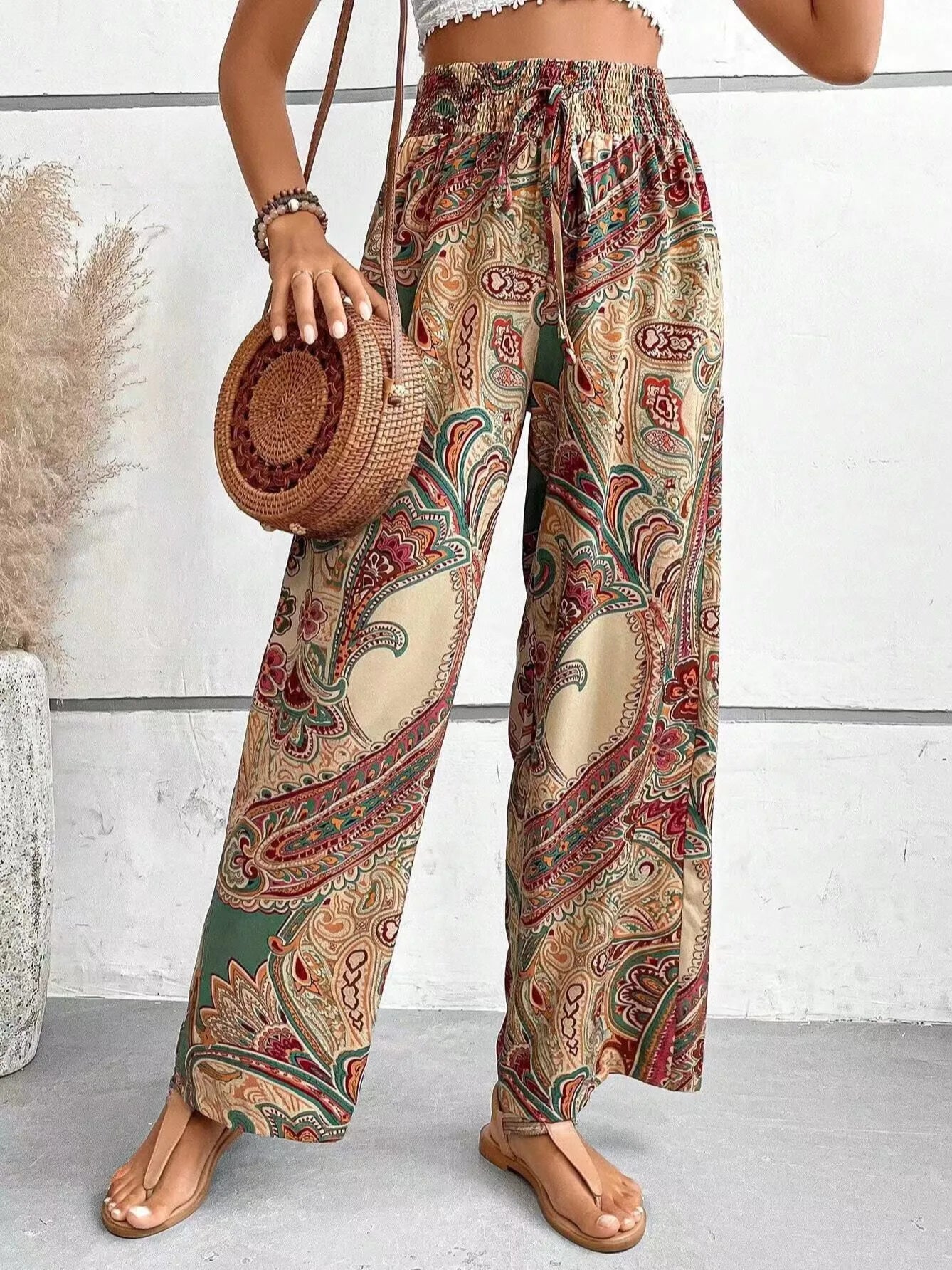 Analyn | Bohemian wijdvallende broek