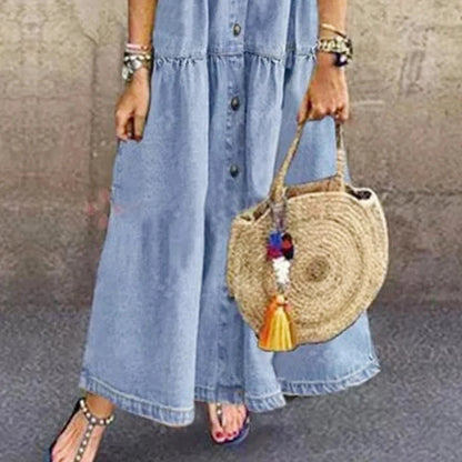 Enia | Lange jurk in jeanslook