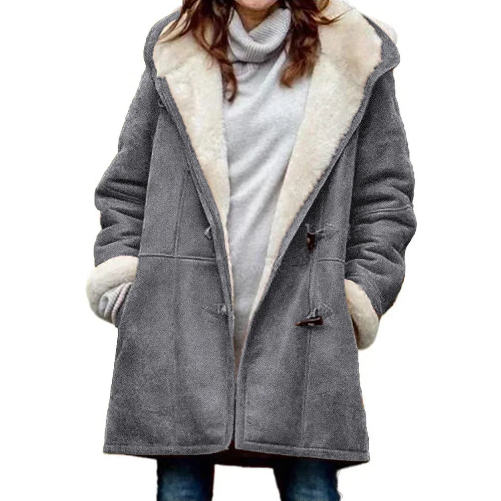 Aria | Elegante warme losse jas met capuchon