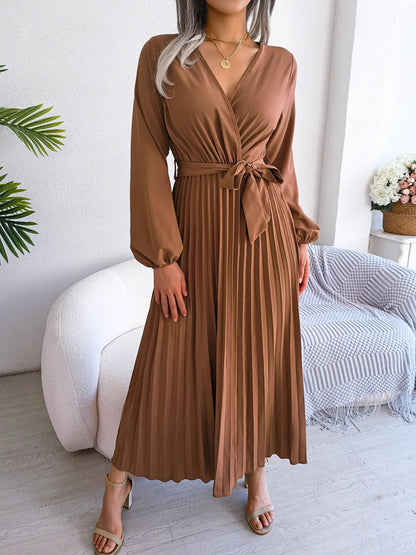 Marisol | Stijlvolle Geplooide Maxi-jurk