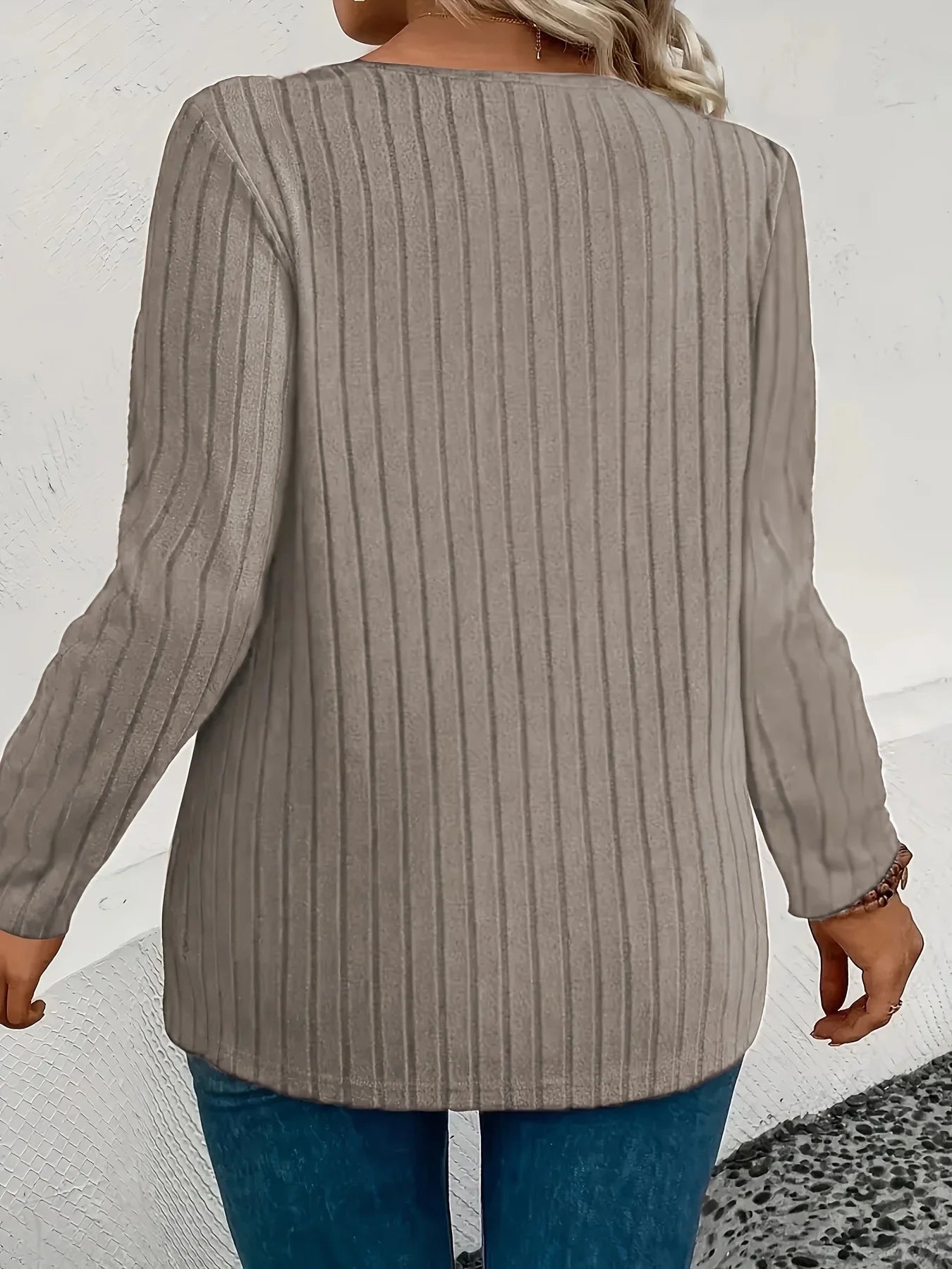 Louise | Geribbelde Lange Mouwen Top