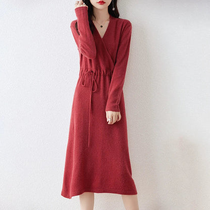 Ivanna | Premium Winter V-hals Jurk
