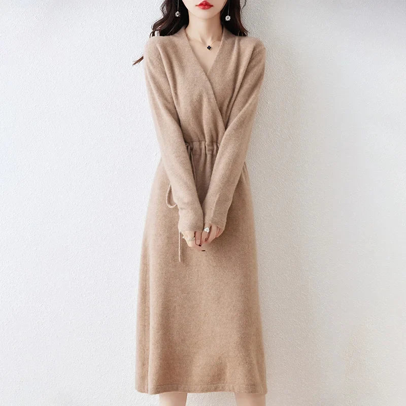 Ivanna | Premium Winter V-hals Jurk