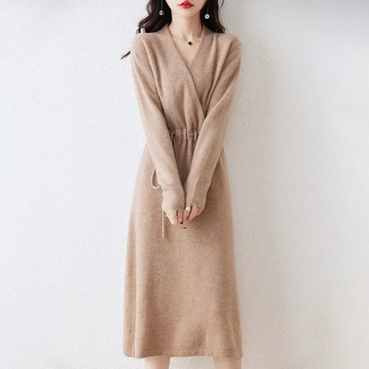 Ivanna | Premium Winter V-hals Jurk