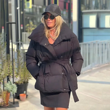 Theresa | Winterparka's met dikke opstaande kraag