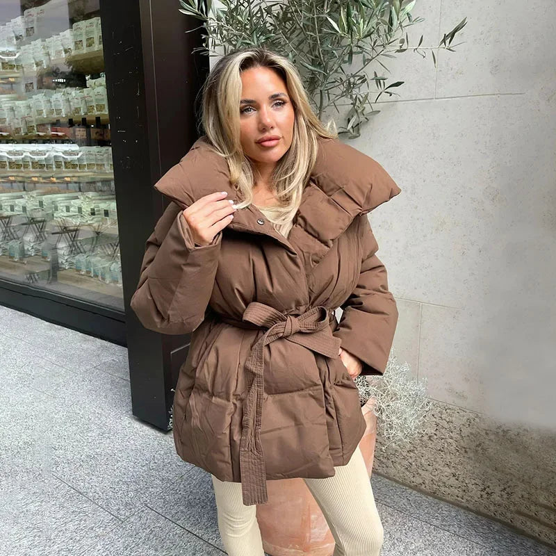 Theresa | Winterparka's met dikke opstaande kraag