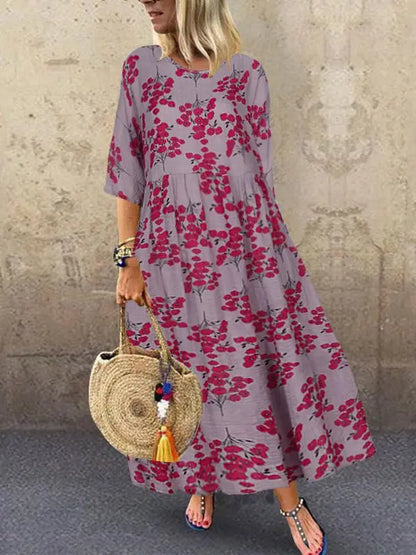 Hayden | Elegante maxi-jurk met speelse print