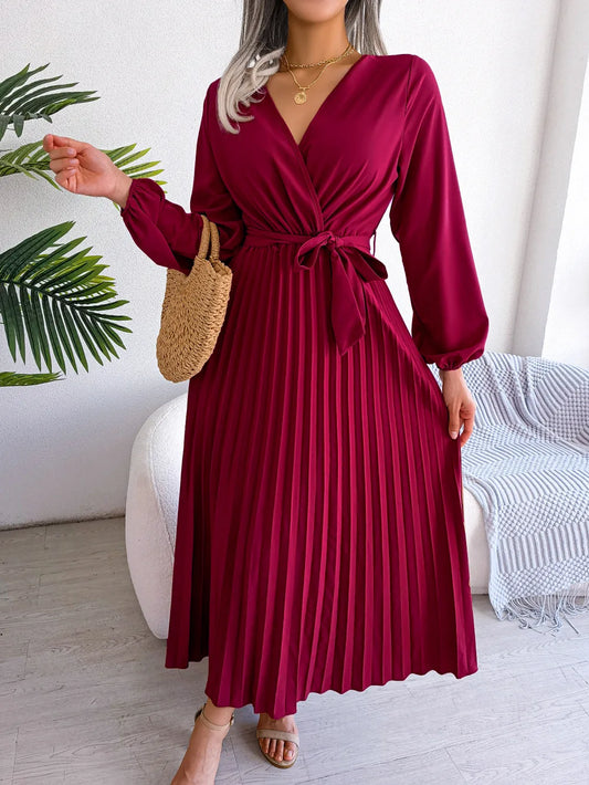 Marisol | Stijlvolle Geplooide Maxi-jurk