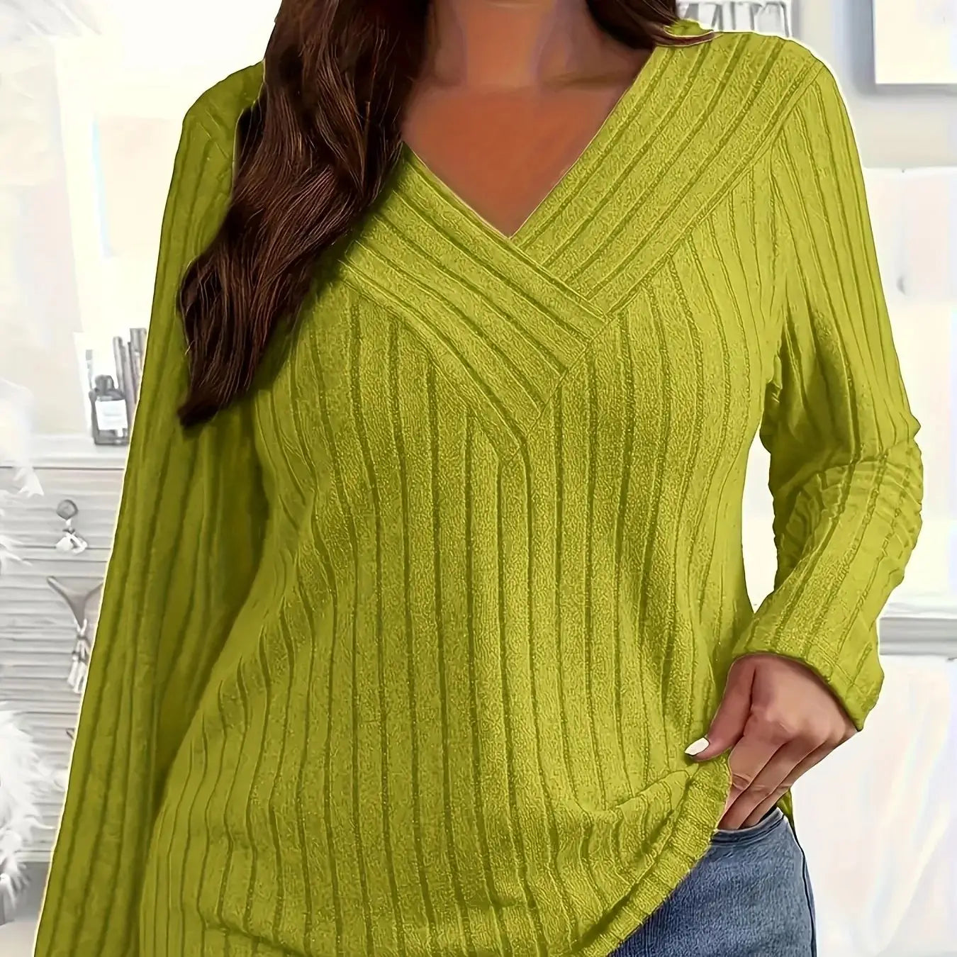 Louise | Geribbelde Lange Mouwen Top