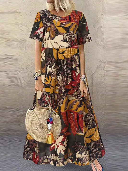 Suzie | Elegante maxi-jurk met speelse print