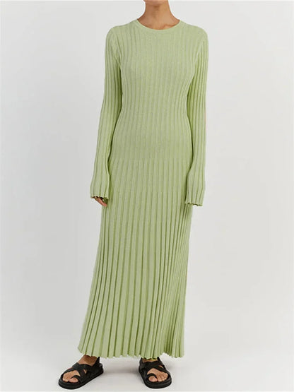 Caroline | Geribbelde Maxi Jurk