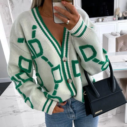 Nanette | Trendy vest met geometrisch design