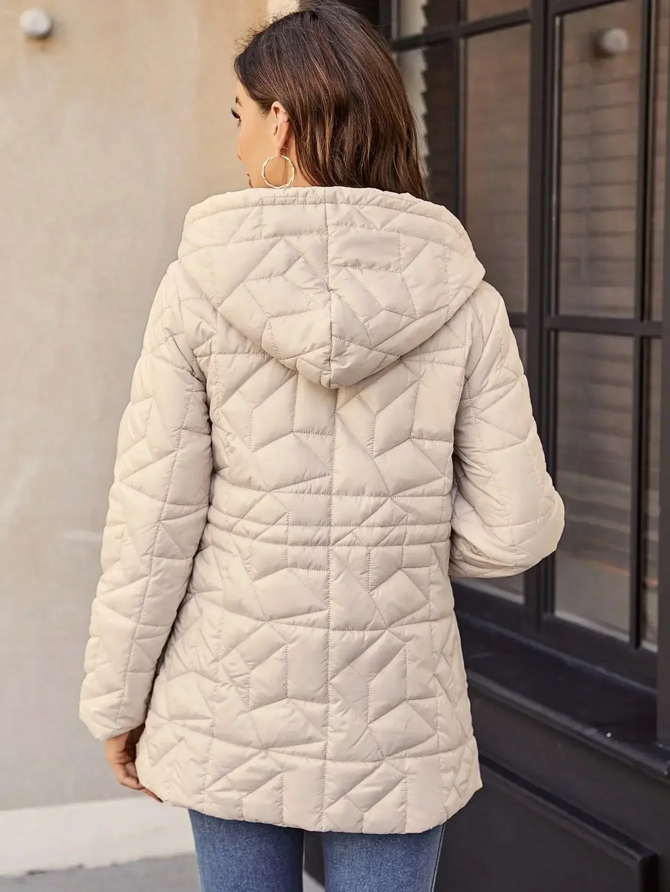 Danica | Elegante slanke jas met capuchon