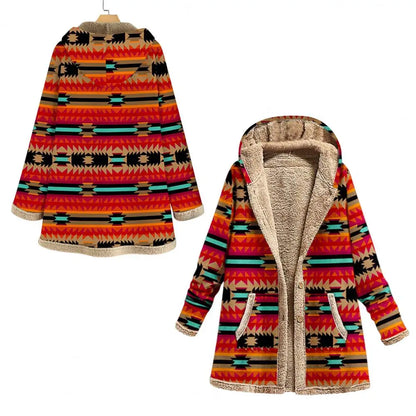 Zoe | Stijlvolle jas met geometrische print