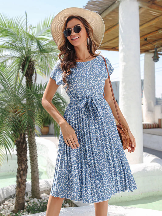 Anette | Trendy jurk met subtiel bloempatroon