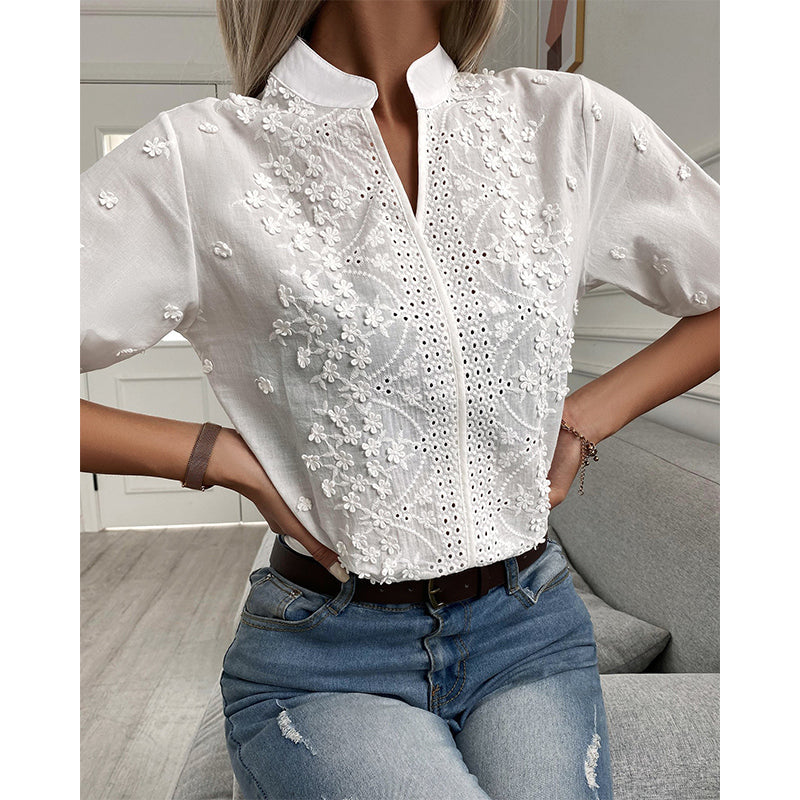 Blouse met puffmouwen