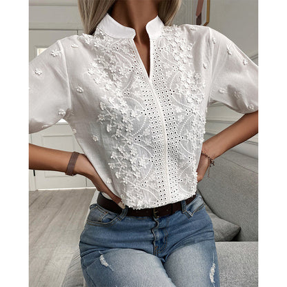 Blouse met puffmouwen