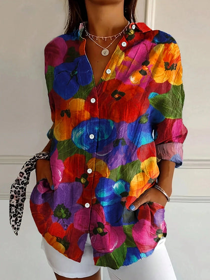 Annika | Kleurrijke blouse met speelse print