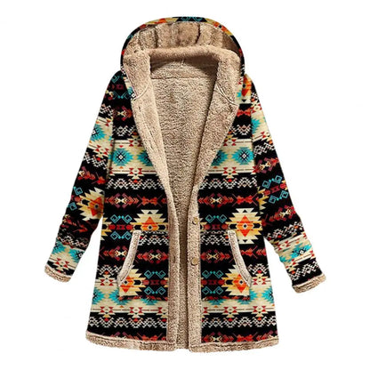 Zoe | Stijlvolle jas met geometrische print