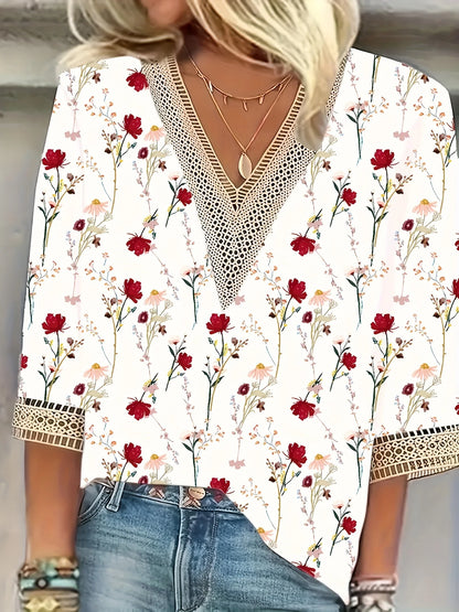Janine | Elegante blouse met V-hals
