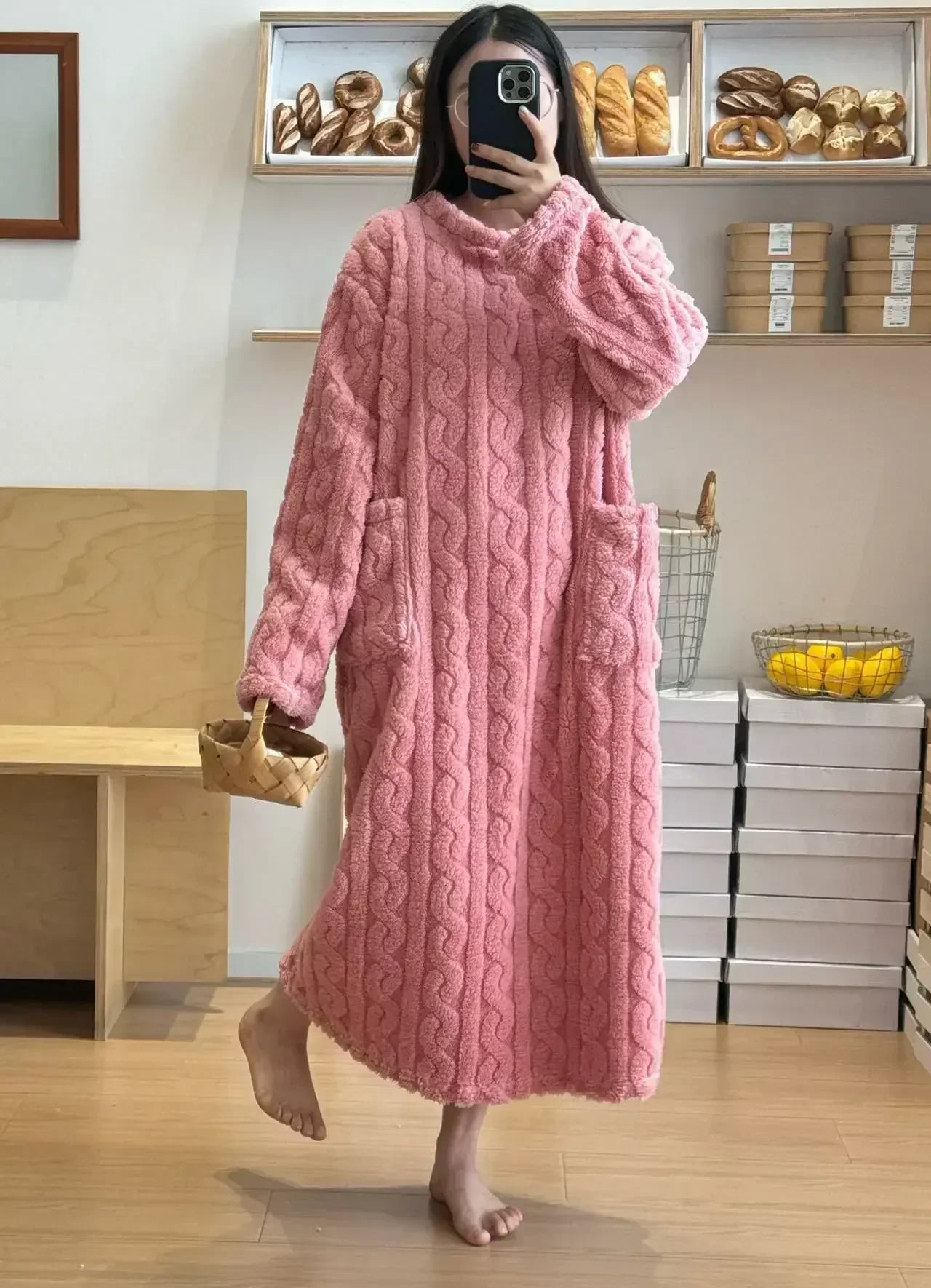 Eunice | Gezellige Pocket Nachtkleding Jurk
