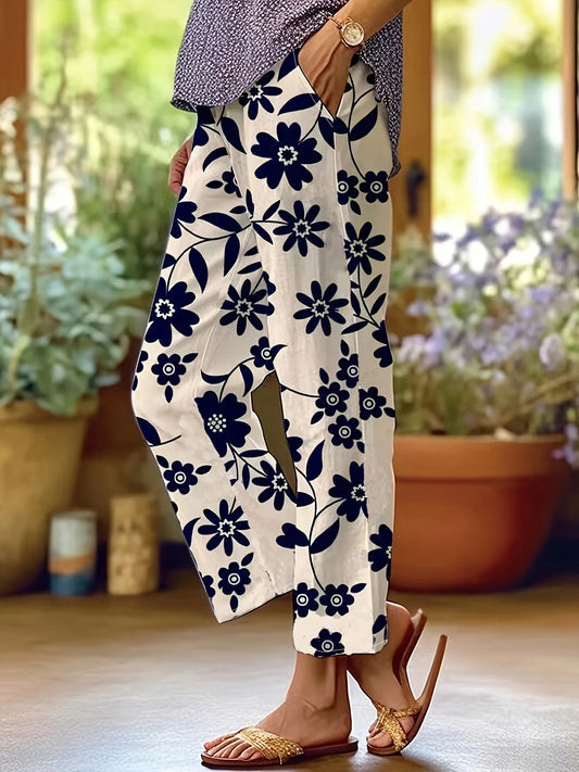 Lavina | Losse broek met stijlvolle bloemenprint