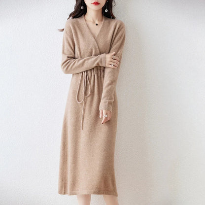 Ivanna | Premium Winter V-hals Jurk
