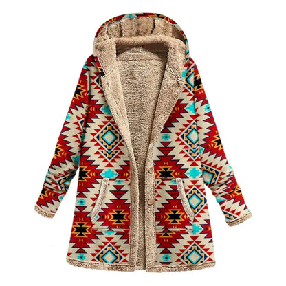 Zoe | Stijlvolle jas met geometrische print