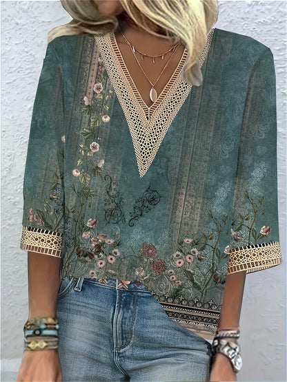 Janine | Elegante blouse met V-hals
