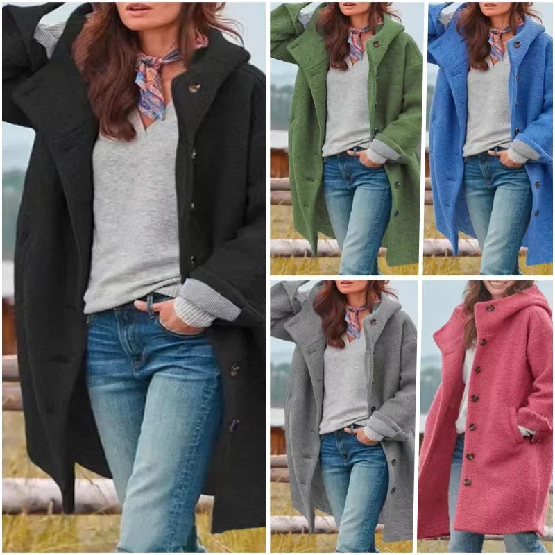Madeline | Oversized jas met capuchon voor dames