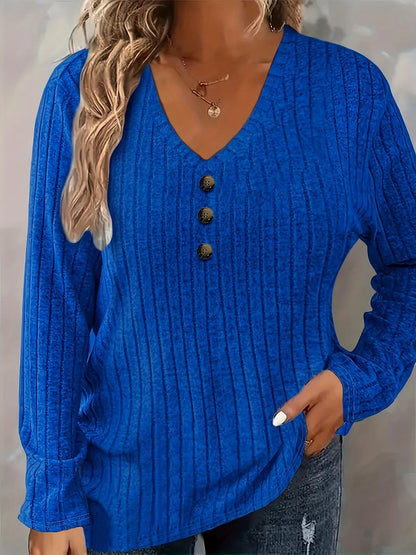 Louise | Geribbelde Lange Mouwen Top