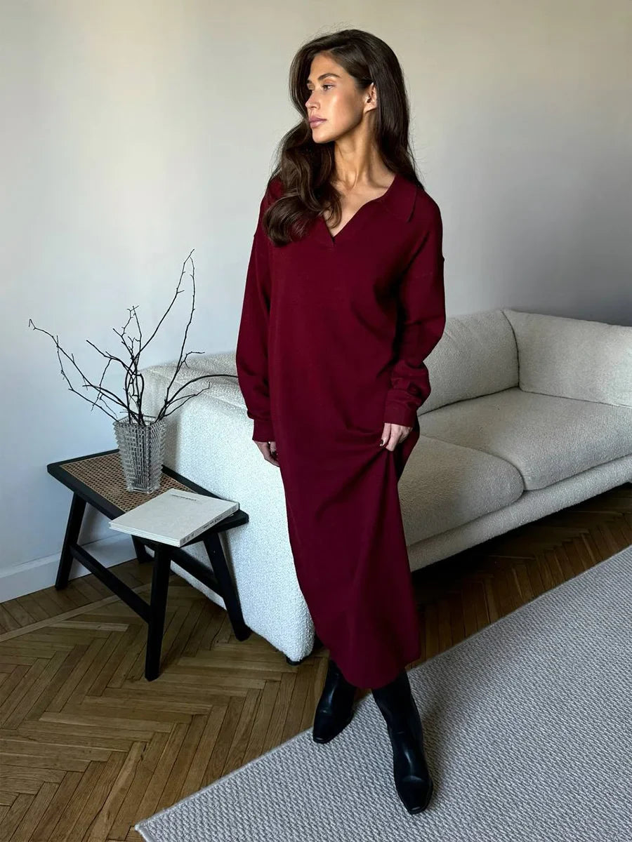 Marcella | Elegante Lange Mouwen Winterjurk
