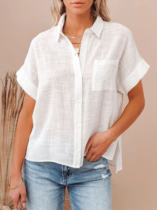Lindy | Tijdloos blouse met linnen