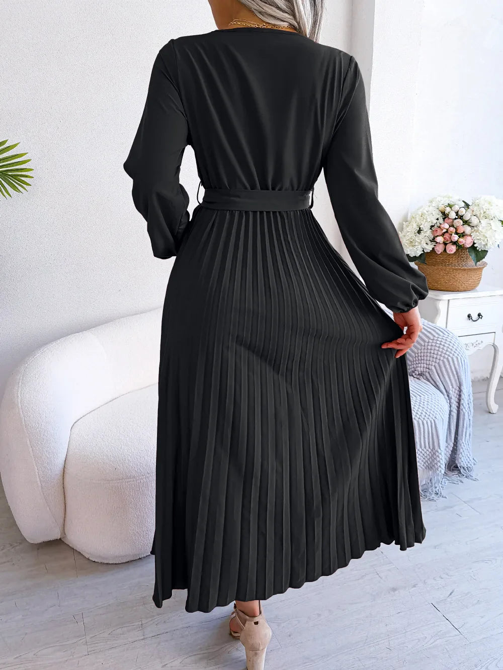 Marisol | Stijlvolle Geplooide Maxi-jurk