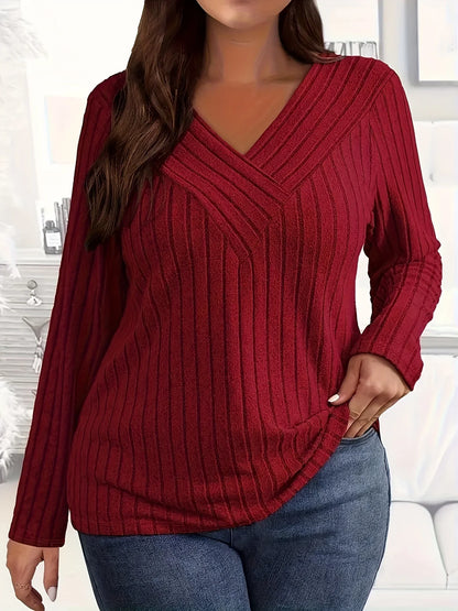Louise | Geribbelde Lange Mouwen Top