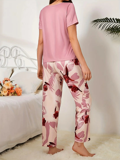 Renee | Chique pyjama set met bloemenprint