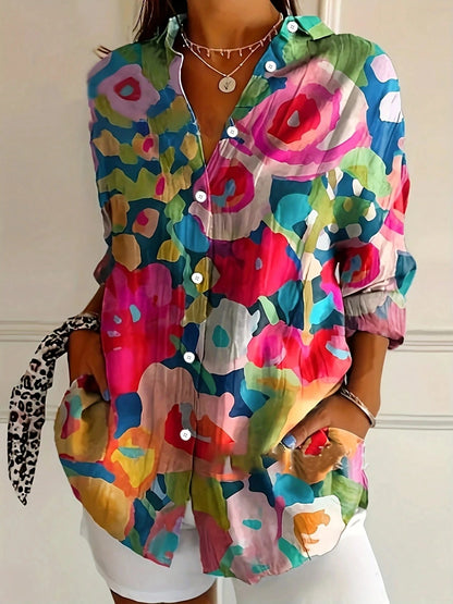 Annika | Kleurrijke blouse met speelse print