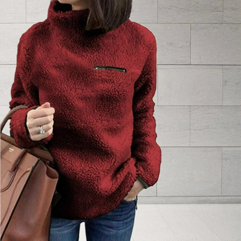 Elena | Turtleneck trui met ritssluiting voor dames