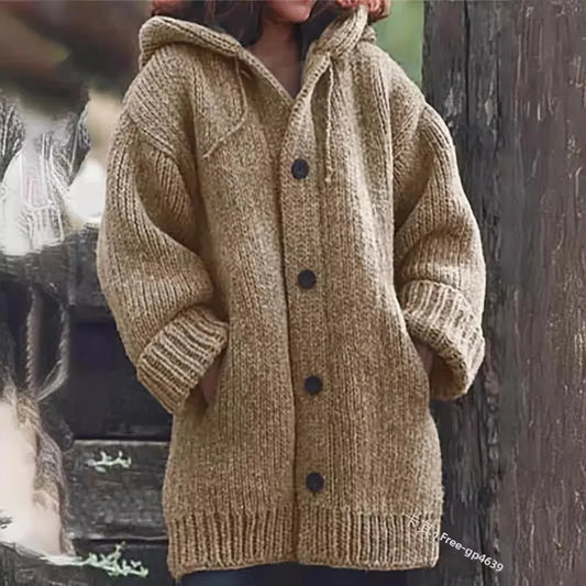 Alice | Warm knitwear vest met capuchon