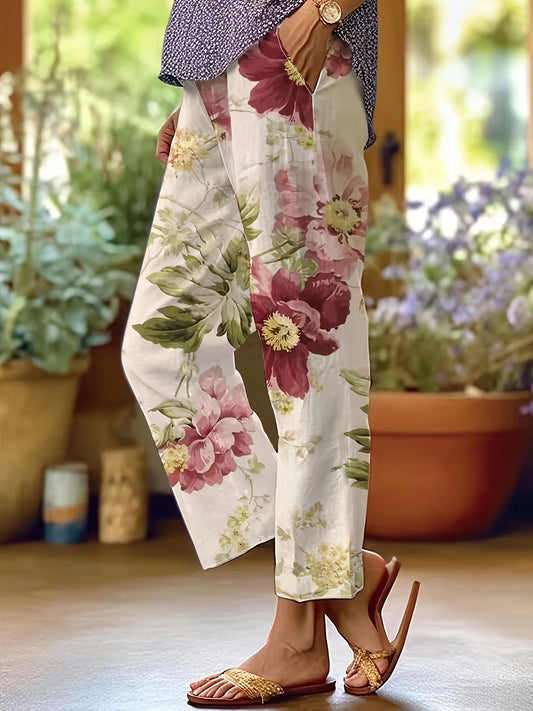 Hailey | Luchtige broek met bloemenprint