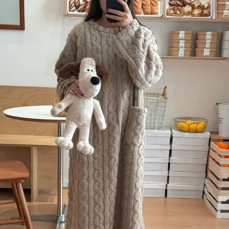 Eunice | Gezellige Pocket Nachtkleding Jurk