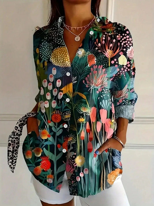 Annika | Blouse met kleurrijke print