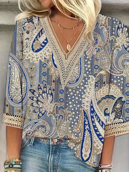 Janine | Elegante blouse met V-hals